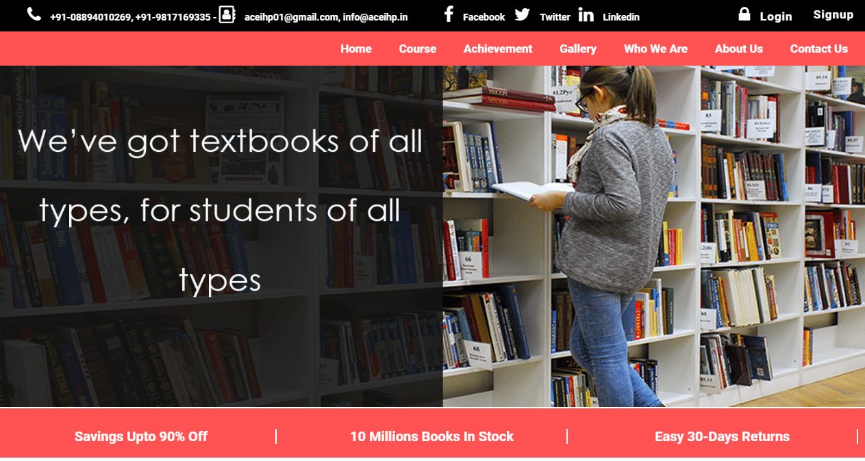 We've got textbooks of all types, for students of all types.